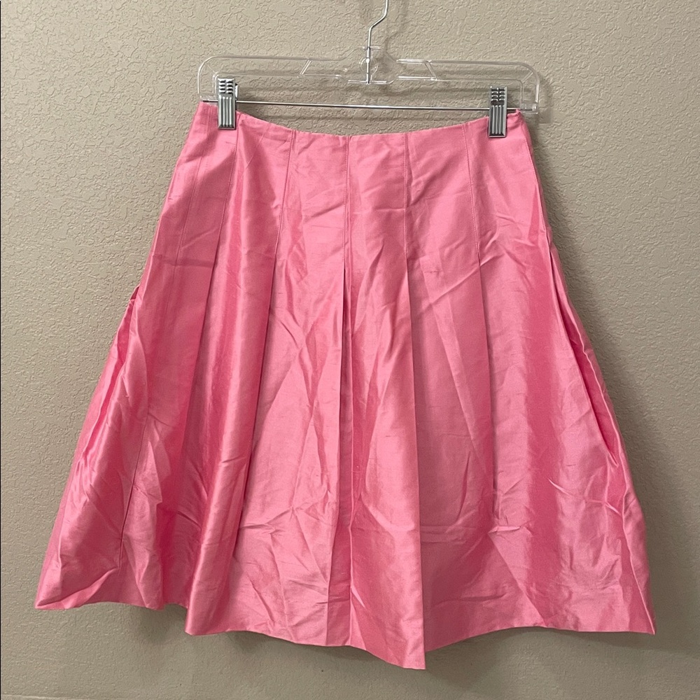 Banana Republic Barbie Pink A-Line Silk Skirt